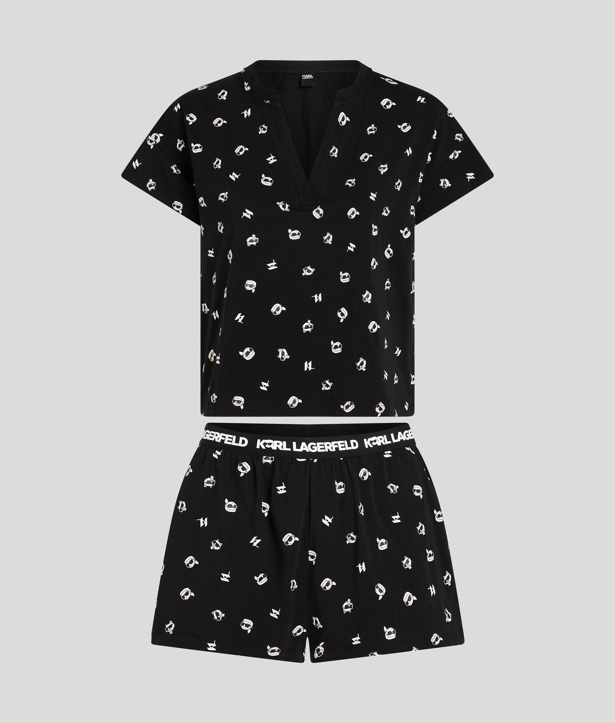 (image for) Smooth-Running Karl Ikonik Pyjama Shorts Set